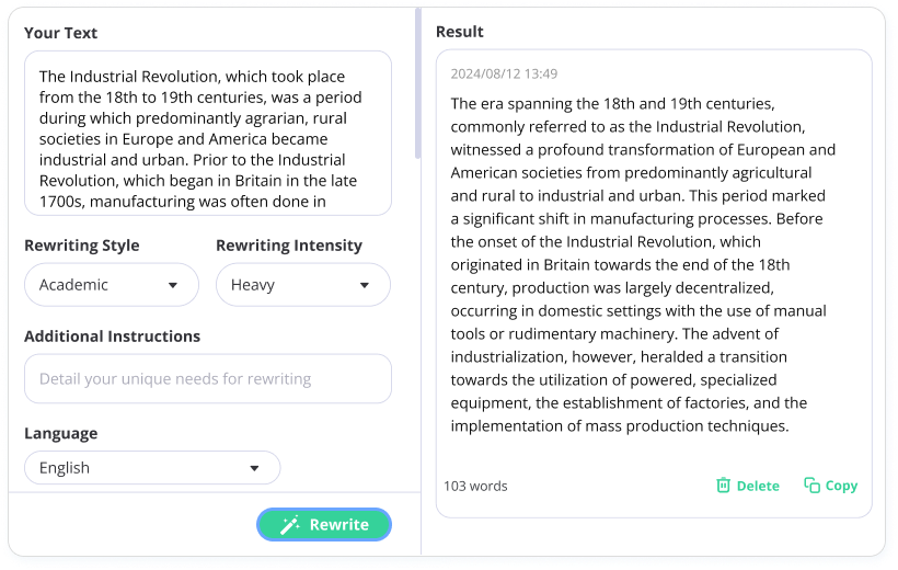 AI Rewriter - Free Online Word Changer